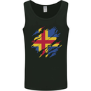 Torn Flag Aland Mens Vest Tank Top Black