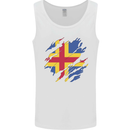 Torn Flag Aland Mens Vest Tank Top White