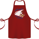 Torn Flag American Samoa Cotton Apron 100% Organic Maroon