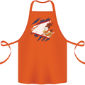 Torn Flag American Samoa Cotton Apron 100% Organic Orange
