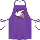 Torn Flag American Samoa Cotton Apron 100% Organic Purple
