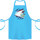 Torn Flag American Samoa Cotton Apron 100% Organic Turquoise