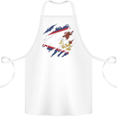 Torn Flag American Samoa Cotton Apron 100% Organic White