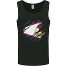 Torn Flag American Samoa Mens Vest Tank Top Black