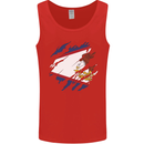 Torn Flag American Samoa Mens Vest Tank Top Red
