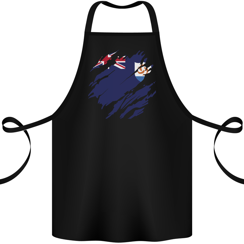 Torn Flag Anguilla Cotton Apron 100% Organic Black