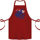 Torn Flag Anguilla Cotton Apron 100% Organic Maroon