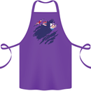 Torn Flag Anguilla Cotton Apron 100% Organic Purple