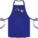 Torn Flag Anguilla Cotton Apron 100% Organic Royal Blue