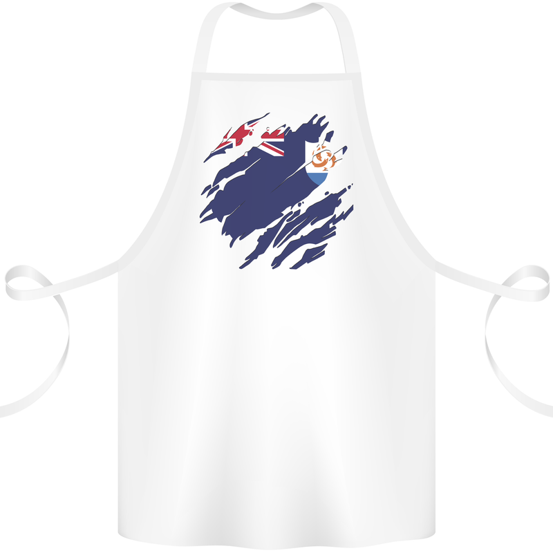 Torn Flag Anguilla Cotton Apron 100% Organic White