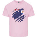 Torn Flag Anguilla Mens Cotton T-Shirt Tee Top Light Pink