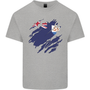 Torn Flag Anguilla Mens Cotton T-Shirt Tee Top Sports Grey