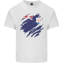 Torn Flag Anguilla Mens Cotton T-Shirt Tee Top White