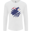 Torn Flag Anguilla Mens Long Sleeve T-Shirt White