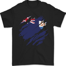 Torn Flag Anguilla Mens T-Shirt 100% Cotton Black