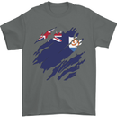 Torn Flag Anguilla Mens T-Shirt 100% Cotton Charcoal