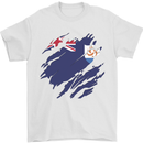 Torn Flag Anguilla Mens T-Shirt 100% Cotton White