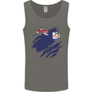 Torn Flag Anguilla Mens Vest Tank Top Charcoal