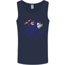 Torn Flag Anguilla Mens Vest Tank Top Navy Blue
