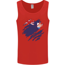 Torn Flag Anguilla Mens Vest Tank Top Red