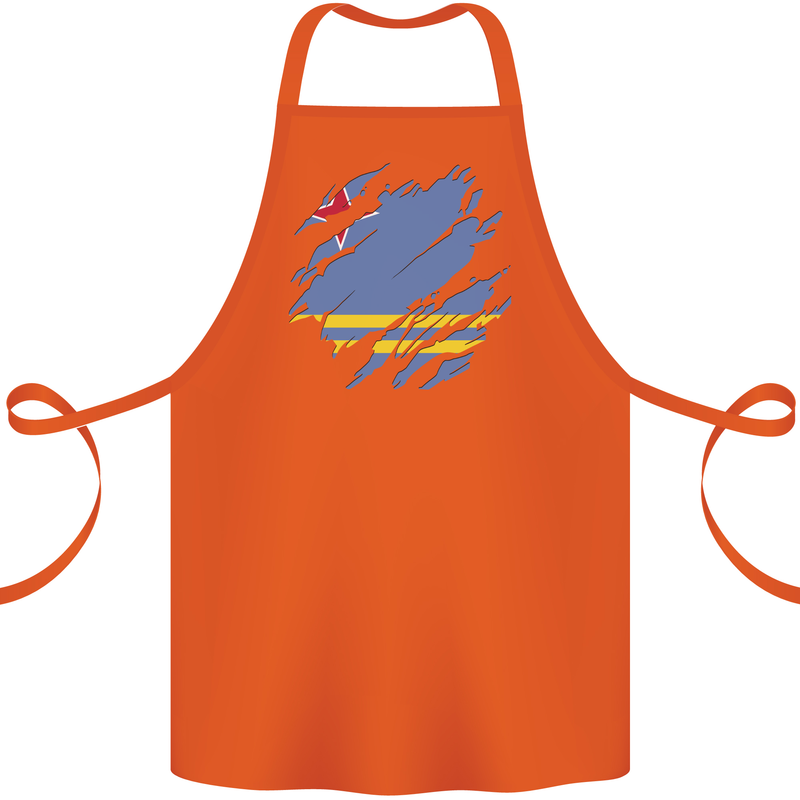 Torn Flag Aruba Cotton Apron 100% Organic Orange