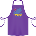 Torn Flag Aruba Cotton Apron 100% Organic Purple