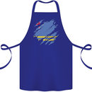 Torn Flag Aruba Cotton Apron 100% Organic Royal Blue