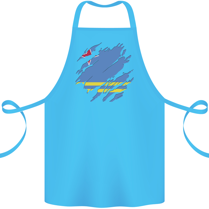 Torn Flag Aruba Cotton Apron 100% Organic Turquoise