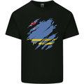 Torn Flag Aruba Mens Cotton T-Shirt Tee Top Black