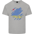 Torn Flag Aruba Mens Cotton T-Shirt Tee Top Sports Grey
