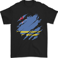 Torn Flag Aruba Mens T-Shirt 100% Cotton Black