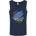 Torn Flag Aruba Mens Vest Tank Top Navy Blue