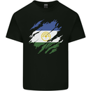 Torn Flag Bashkortostan Mens Cotton T-Shirt Tee Top Black