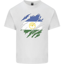 Torn Flag Bashkortostan Mens Cotton T-Shirt Tee Top White