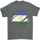 Torn Flag Bashkortostan Mens T-Shirt 100% Cotton Charcoal