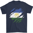 Torn Flag Bashkortostan Mens T-Shirt 100% Cotton Navy Blue