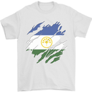 Torn Flag Bashkortostan Mens T-Shirt 100% Cotton White
