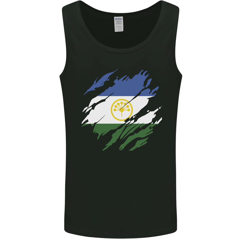 Torn Flag Bashkortostan Mens Vest Tank Top Black