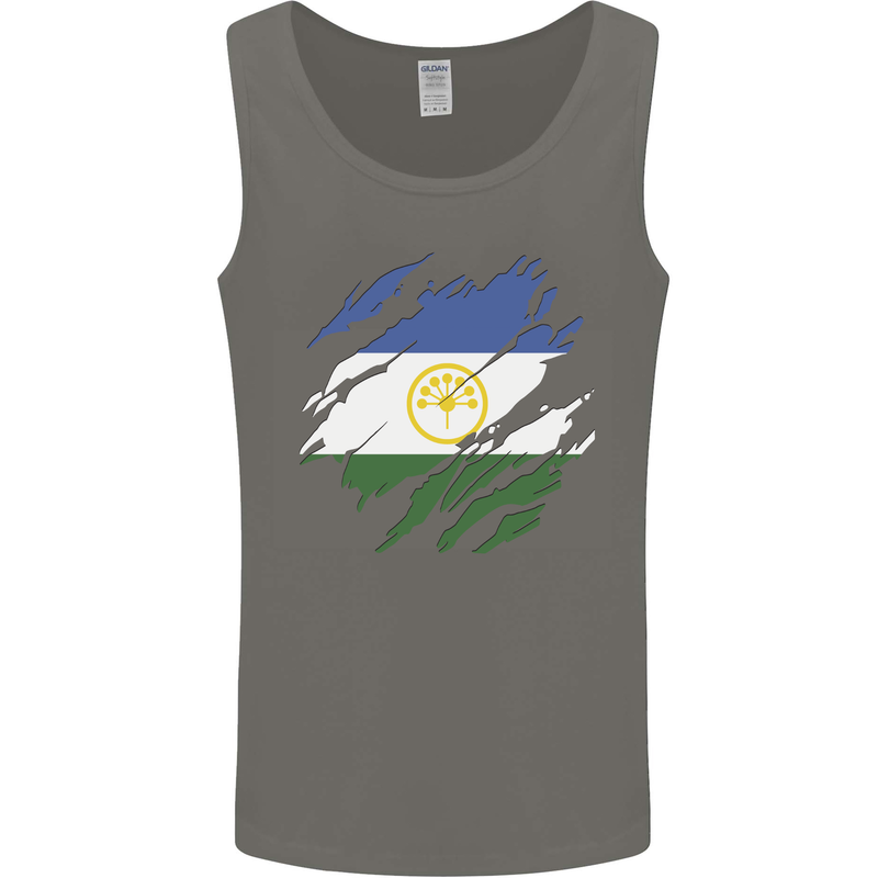 Torn Flag Bashkortostan Mens Vest Tank Top Charcoal
