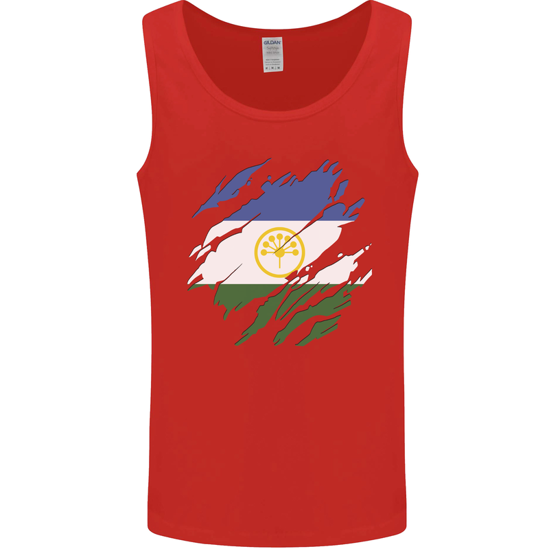 Torn Flag Bashkortostan Mens Vest Tank Top Red