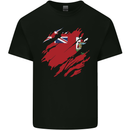 Torn Flag Bermuda Mens Cotton T-Shirt Tee Top Black