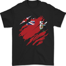 Torn Flag Bermuda Mens T-Shirt 100% Cotton Black