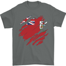 Torn Flag Bermuda Mens T-Shirt 100% Cotton Charcoal