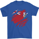 Torn Flag Bermuda Mens T-Shirt 100% Cotton Royal Blue