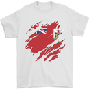Torn Flag Bermuda Mens T-Shirt 100% Cotton White