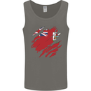 Torn Flag Bermuda Mens Vest Tank Top Charcoal
