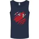 Torn Flag Bermuda Mens Vest Tank Top Navy Blue