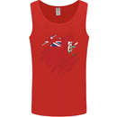 Torn Flag Bermuda Mens Vest Tank Top Red