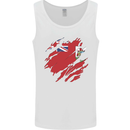 Torn Flag Bermuda Mens Vest Tank Top White