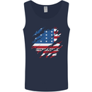 Torn Flag Bikini Atoll Mens Vest Tank Top Navy Blue